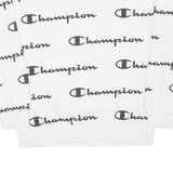 CHAMPION All Over Logo Boys Sweatshirt White XL