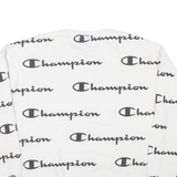 CHAMPION All Over Logo Boys Sweatshirt White XL