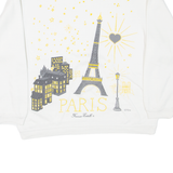 Eiffel Tower Paris Womens Sweatshirt White M