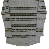 HOBBS LONDON Womens Patterned Cardigan Grey Striped Tight Knit Wool S