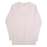 EQUIPMENT Womens Jumper Pink V-Neck Tight Knit XS