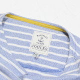JOULES Womens Patterned Jumper Blue Striped Tight Knit 3/4 Sleeve UK 10
