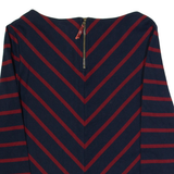 WHITE STUFF Womens Patterned Jumper Blue Chevron Tight Knit UK 10