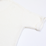 FAT FACE Oversized Womens Jumper Cream V-Neck Chunky Knit Short Sleeve S