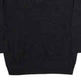 THE WHITE COMPANY Womens Jumper Grey V-Neck Tight Knit Wool UK 6