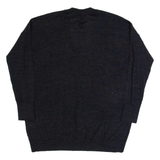 THE WHITE COMPANY Womens Jumper Grey V-Neck Tight Knit Wool UK 6
