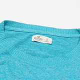 HOLLISTER Womens Jumper Blue Tight Knit Viscose S