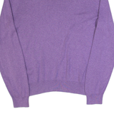 POLO RALPH LAUREN Mens Jumper Purple V-Neck Tight Knit S