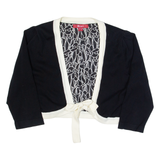 MONSOON Shawl Womens Cardigan Black V-Neck Tight Knit 3/4 Sleeve UK 12