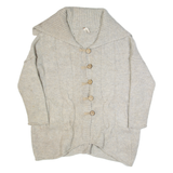 WHITE STUFF Womens Cardigan Beige Chunky Knit Wool S