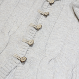 WHITE STUFF Womens Cardigan Beige Chunky Knit Wool S