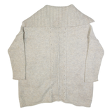 WHITE STUFF Womens Cardigan Beige Chunky Knit Wool S