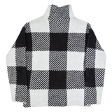 DKNY Womens Patterned Jumper Black Check High Neck Tight Knit XXS