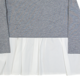 COS Shirt Underlay Womens Jumper Grey Tight Knit Wool S