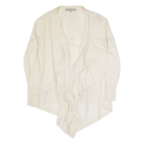 JIGSAW Womens Cardigan Beige Tight Knit M