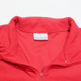 COLUMBIA Mens Fleece Red 1/4 Zip M