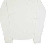 TOM TAILOR Womens Jumper White High Neck Tight Knit XL