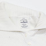 TOM TAILOR Womens Jumper White High Neck Tight Knit XL