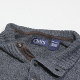 CHAPS Mens Jumper Grey High Neck Tight Knit 2XL