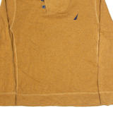 NAUTICA Mens Jumper Beige High Neck Tight Knit L