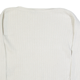 LAUREN RALPH LAUREN Womens Jumper Cream Tight Knit XXS