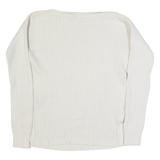 LAUREN RALPH LAUREN Womens Jumper Cream Tight Knit XXS