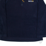 REGATTA Womens Fleece Blue 1/4 Zip UK 10