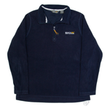 REGATTA Womens Fleece Blue 1/4 Zip UK 10