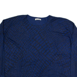 WHISTLES Oversized Womens Patterned Jumper Blue Tight Knit UK 6