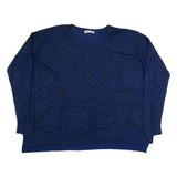 WHISTLES Oversized Womens Patterned Jumper Blue Tight Knit UK 6