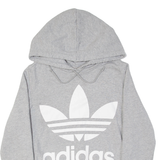 ADIDAS Womens Grey Hoodie UK 12