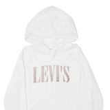 LEVI'S Womens White Hoodie S