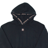 ADIDAS Cropped Womens Black Hoodie UK 6