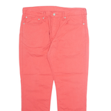 LEVI'S Womens Trousers Pink Regular Straight W36 L30