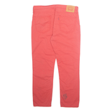 LEVI'S Womens Trousers Pink Regular Straight W36 L30