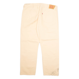 LEVI'S 501 Mens Trousers Orange Relaxed Straight W44 L32