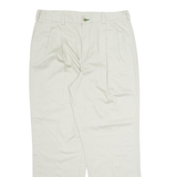 TOMMY HILFIGER Chino Mens Trousers Cream Relaxed Straight W36 L32