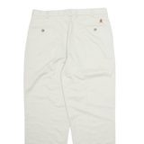 TOMMY HILFIGER Chino Mens Trousers Cream Relaxed Straight W36 L32