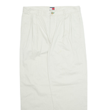 TOMMY HILFIGER Chino Mens Trousers Cream Regular Straight W36 L32