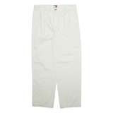 TOMMY HILFIGER Chino Mens Trousers Cream Regular Straight W36 L32