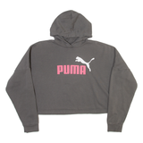 PUMA Cropped Womens Grey Hoodie M