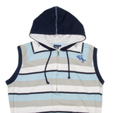 DIESEL Striped Vest Mens Blue Hoodie M