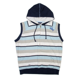 DIESEL Striped Vest Mens Blue Hoodie M
