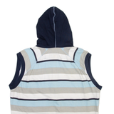 DIESEL Striped Vest Mens Blue Hoodie M