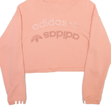 ADIDAS ORIGINALS Cropped Womens Pink Hoodie UK 12