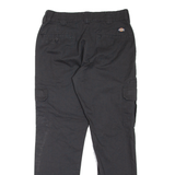 DICKIES Cargo Workwear Mens Trousers Black Slim Tapered W33 L32
