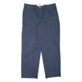 DICKIES Workwear Mens Trousers Blue Relaxed Tapered W40 L30