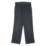 DICKIES Workwear Womens Trousers Black Slim Straight W28 L30