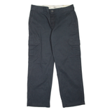 DICKIES Cargo Workwear Mens Trousers Black Regular Straight W34 L30