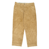 LL BEAN Mens Corduroy Trousers Beige Classic Tapered W34 L27